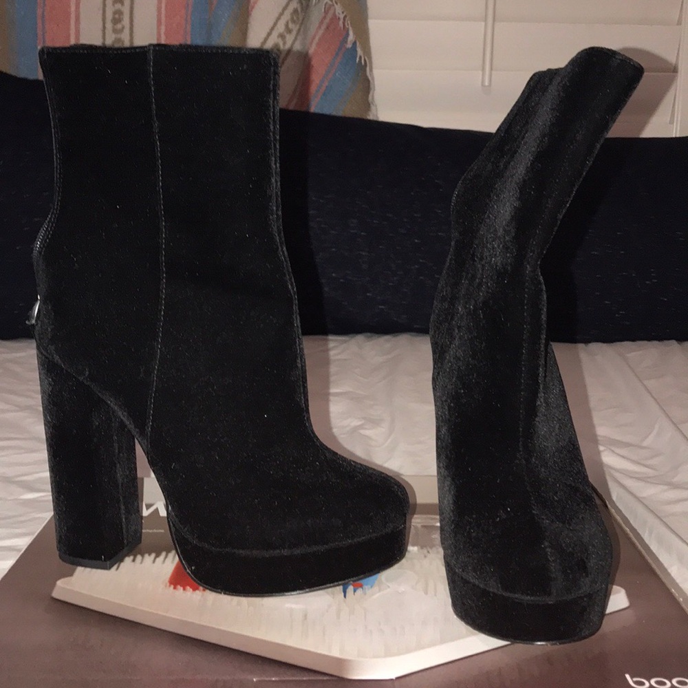 Black Platform Booties
